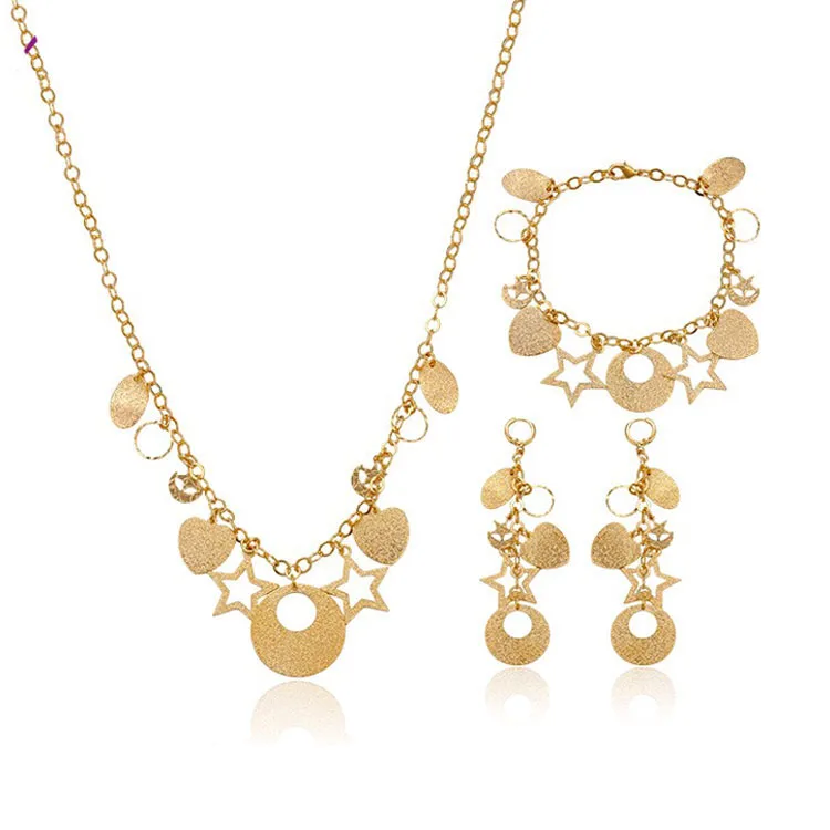 

63257- Xuping Cheap indian style drop jewelry set with star design