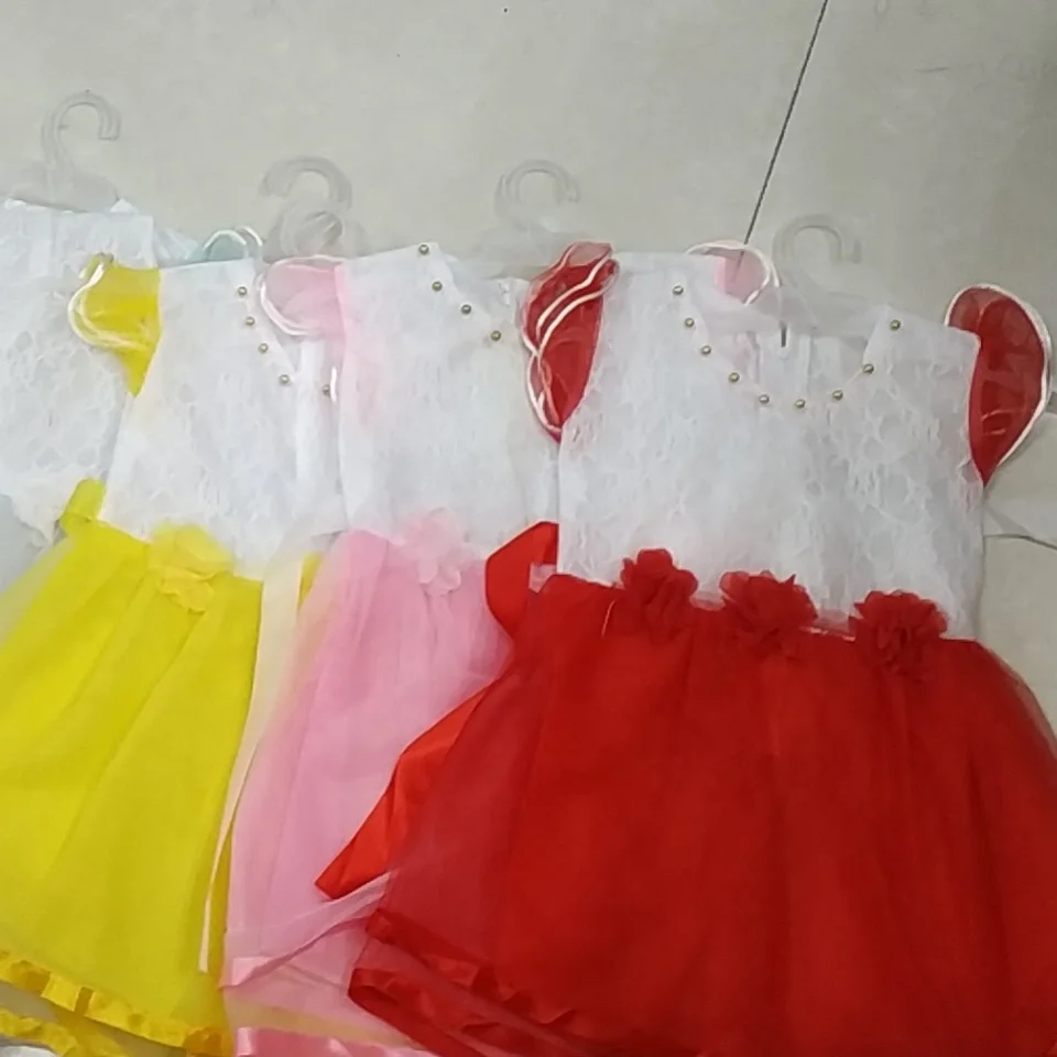 

1.52 USD GQ282 Girl princess wedding wear dress kids baby girls boutique 1 2 3 years old birthday party dress, Mix color