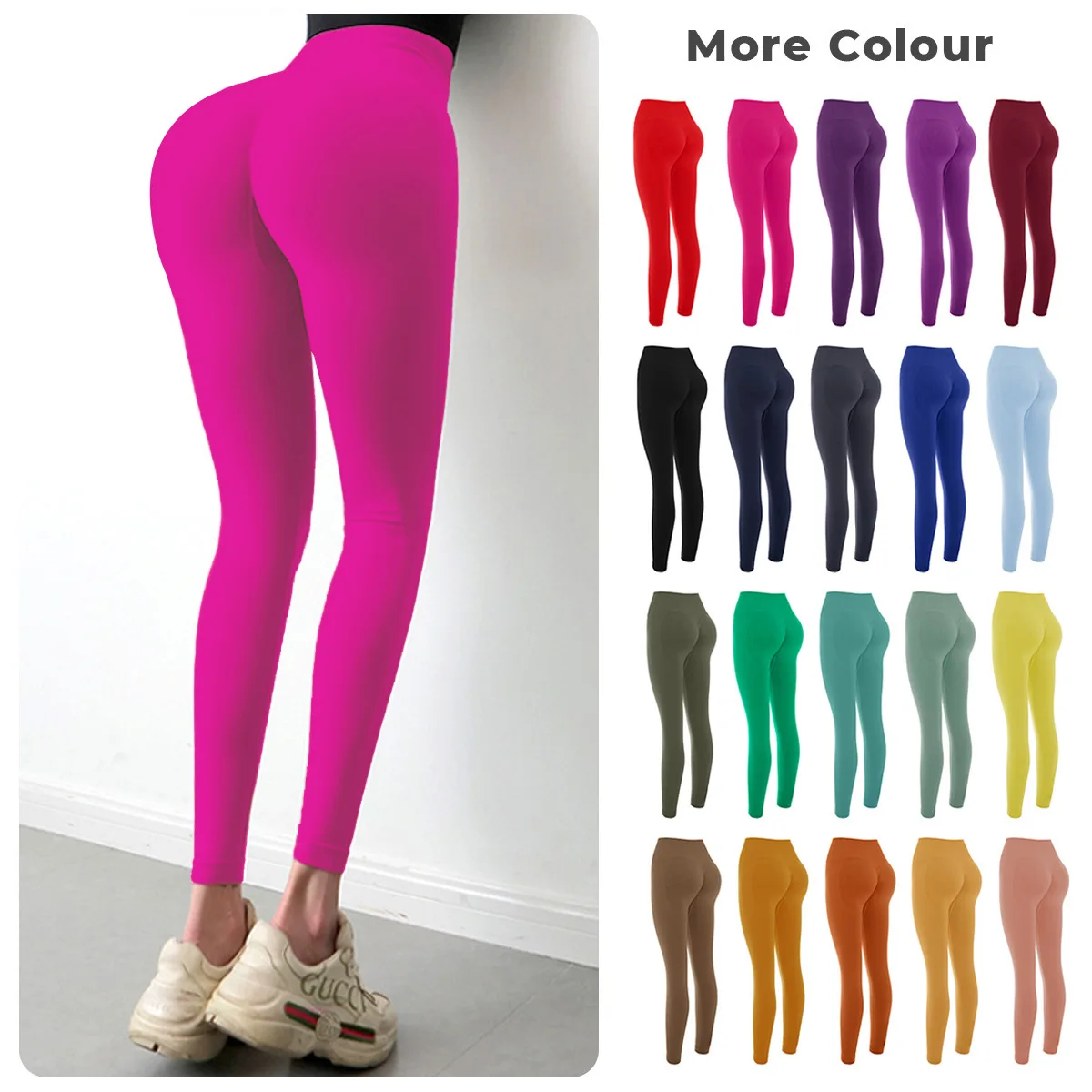 

Hot Selling Women Push Up Sports Wear Gym Hip Lifting High Waist Seamless Yoga Leggings