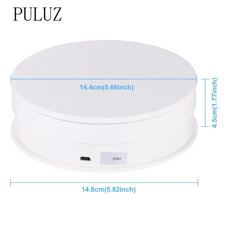 

Wholesale Price PULUZ 15cm USB Electric Rotating Turntable Display Stand Video Shooting Props Turntable for Photography