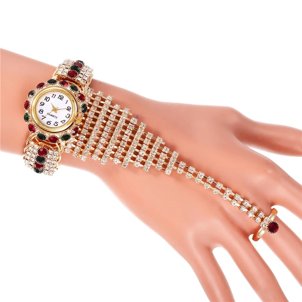 

Girl diamond crystal charm bracelet women watch , fashion crystal bracelet watch, new design friendship jewelry bracelet watches