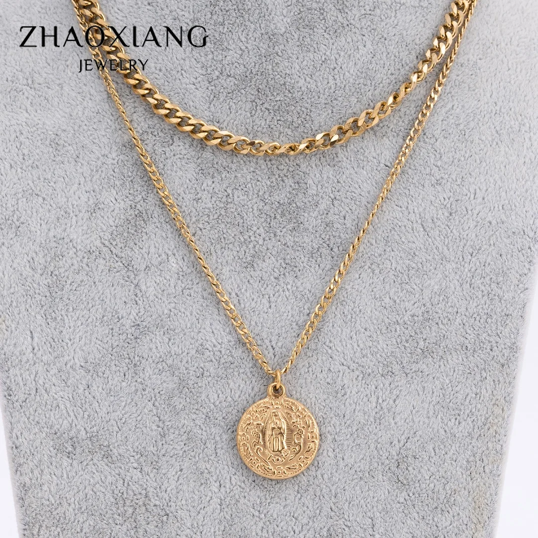 

Stainless Steel Jewelry Wholesale Cuba Link Chain Trendy Vintage Design Necklaces Women
