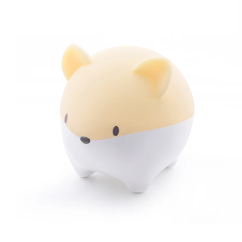 

Baby Bedroom Silicone Animal Changing Toy Mini Rechargeable Led Night Light For Children, Gray, yellow, pink