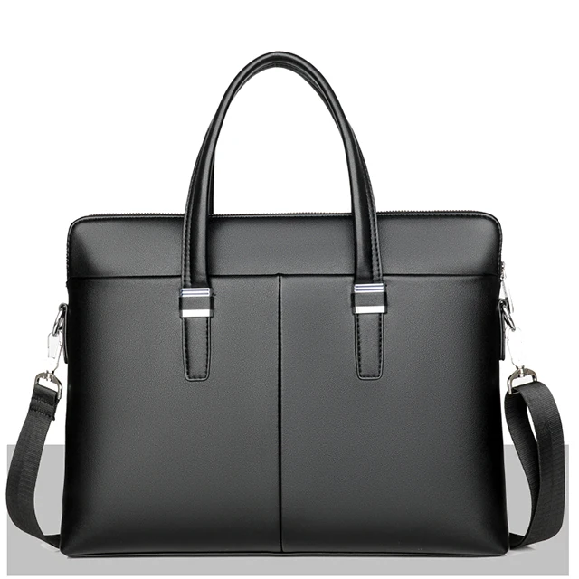 

new design fashional Leather Conference Bags laptop briefcase PU men handbag messenger bag, Black/red brown/khaki