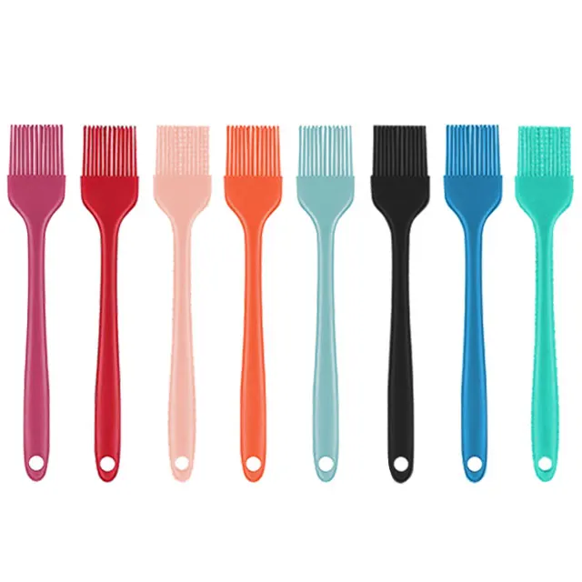 

Silicone Cooking Kitchen Utensil Brush Natural Wood Handle BPA Free Non Toxic Cookware Silicone Brush BBQ Pastry Brush, Red,orange,pink,black,green,wine red,light blue,dark blue