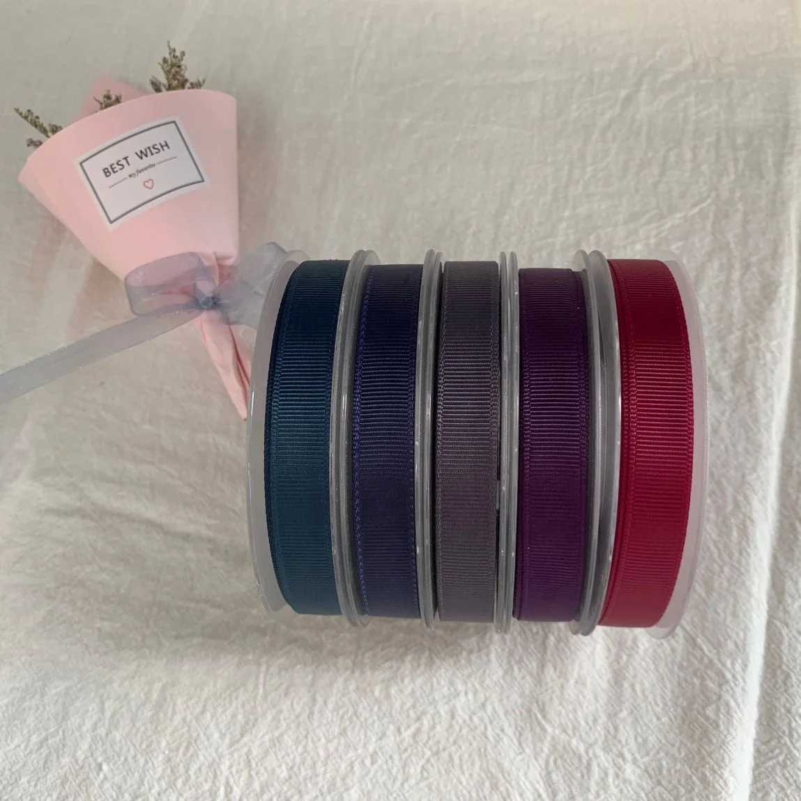 

PANO Wholesale Personalised 13mm 1/2 inch solid color polyester grosgrain ribbon