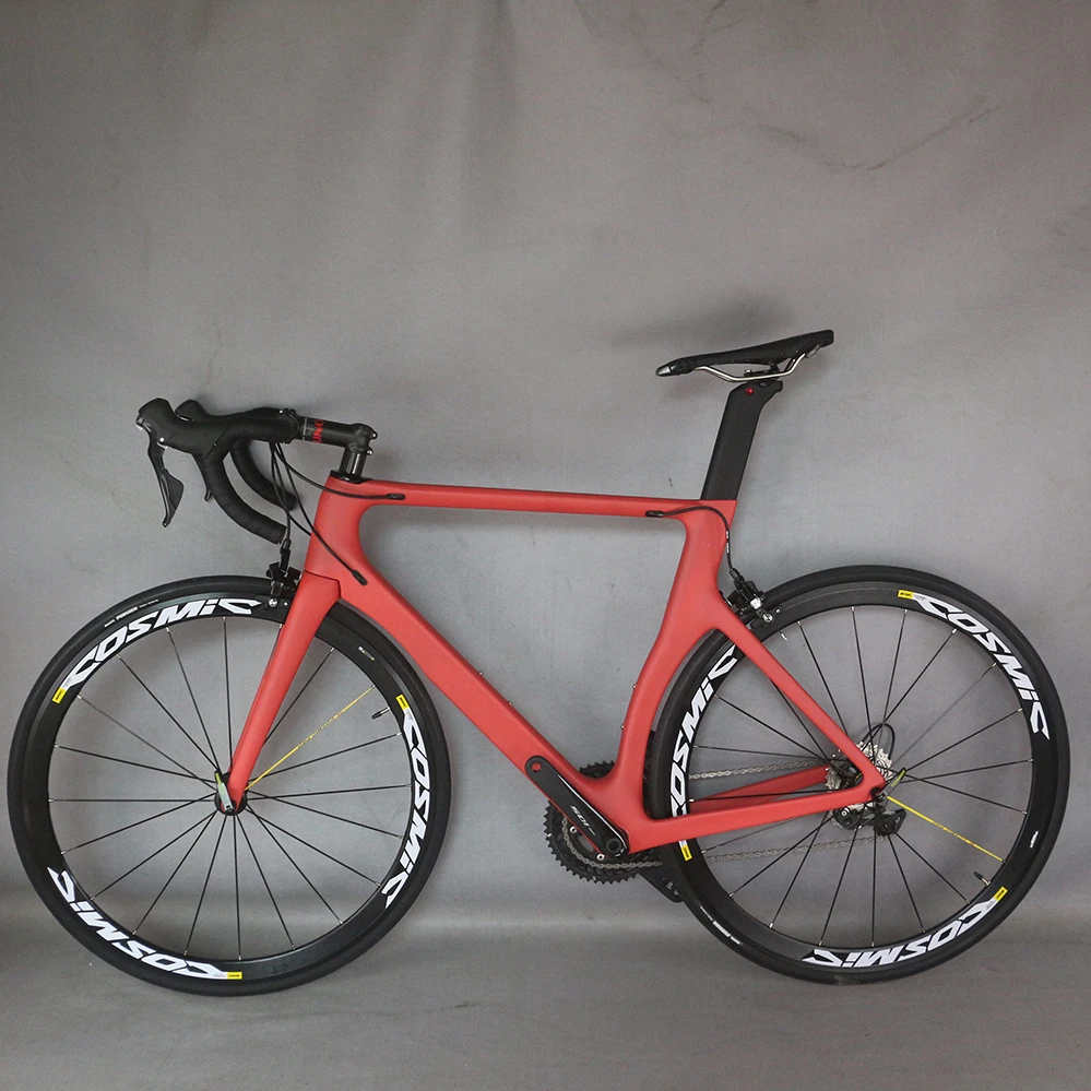 

2021 NEW OEM Aero Road bike frameset carbon fiber T700 bicycle frame cycle R7000 Groupset complete bike PT032C matte TT-X2