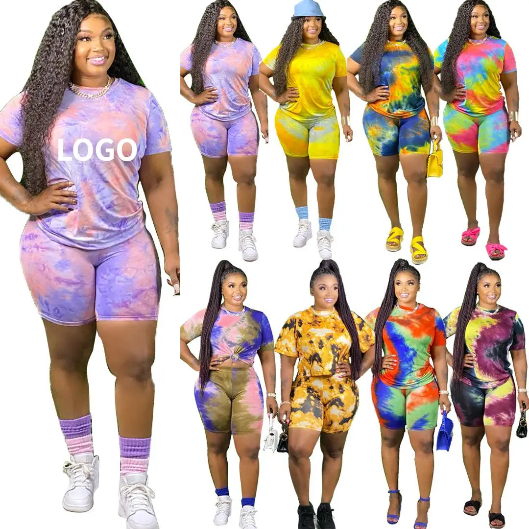 

2021 New Arrivals Summer Ladies Short Plus Size Women Wears Two Piece Short Set ODM