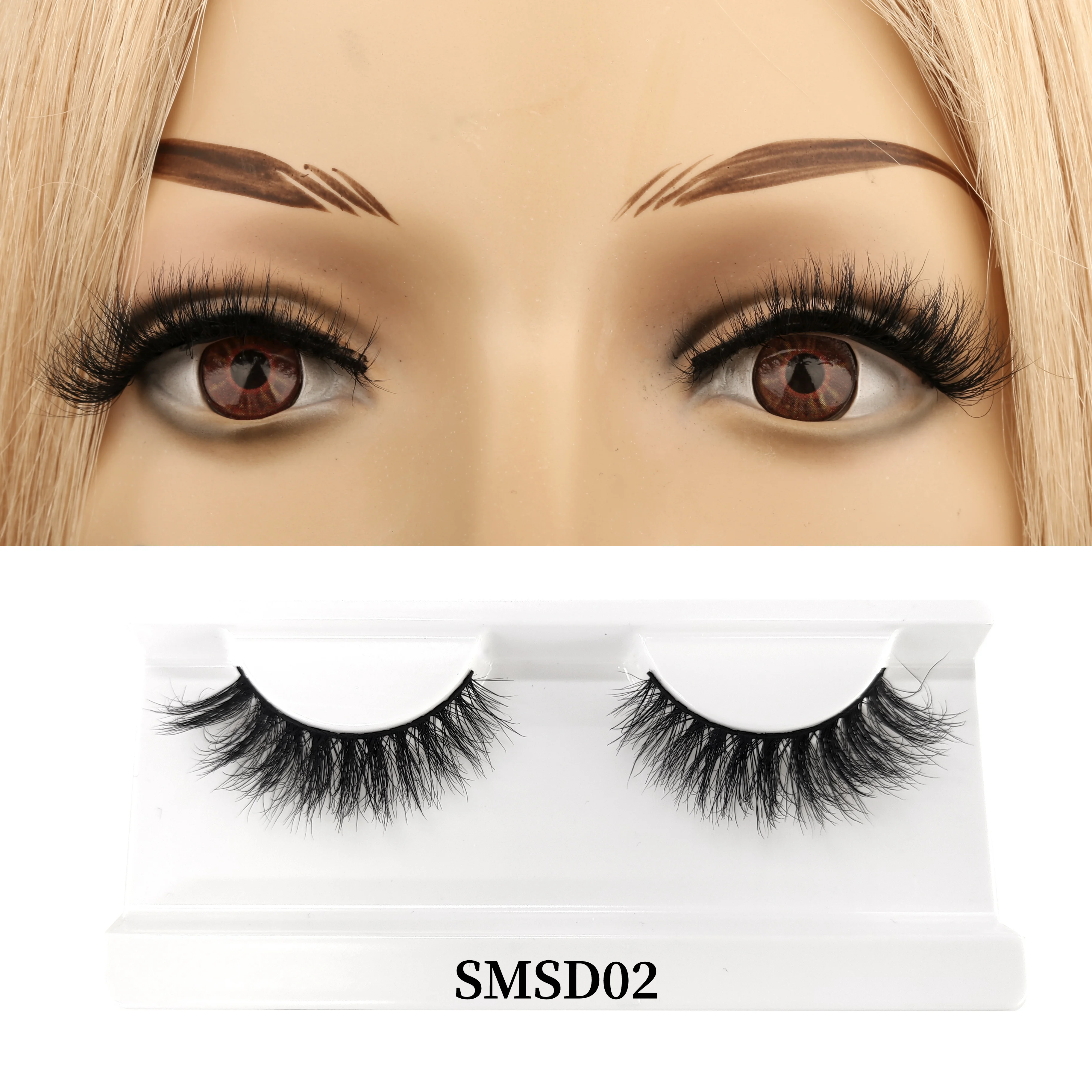 

Ready To Ship Worldbeauty Natural long lasting 3d faux mink select false eye lashes