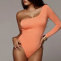 

Wholesale Sexy Women's Off One Shoulder Long Sleeve Bandage Bodysuit For Women