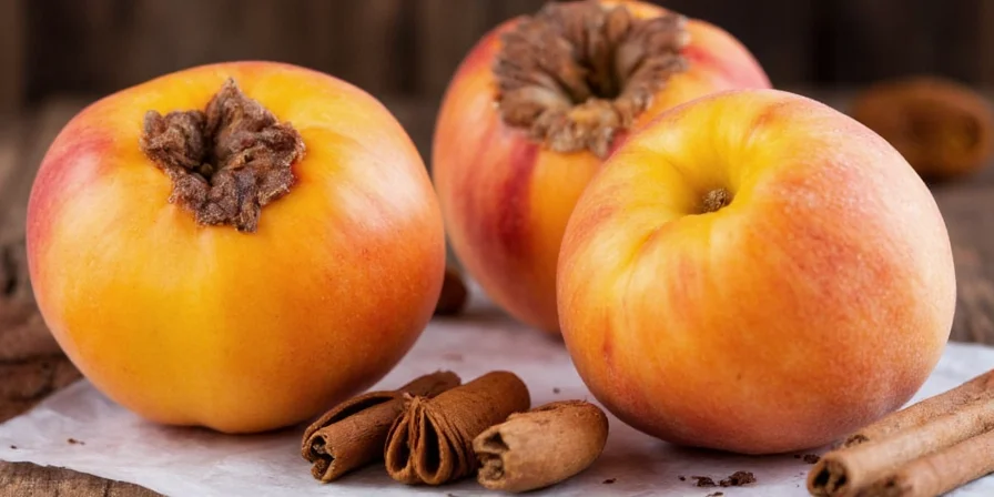 Freshly sliced spiced peaches in a bowl