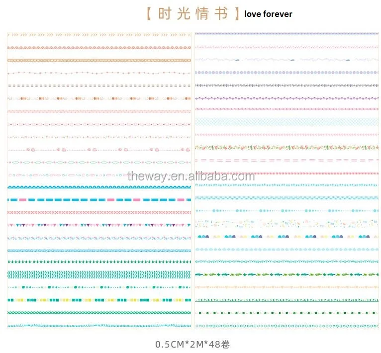 120 Rolls Washi Tape Vs Masking Tape Cinta Washi Tape With 5 Sizes 5/8