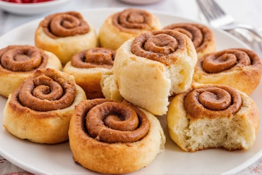 Homemade cinnamon rolls arranged in baking pan before second rise, showing rolled dough with cinnamon sugar filling