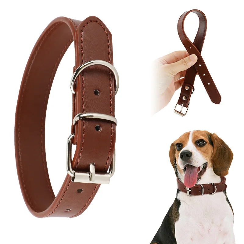 

PPYOU Custom Christmas Waterproof Martingale Metal Buckle Luxury Designer Tactical Training Leather Dog Collars, Accept customized