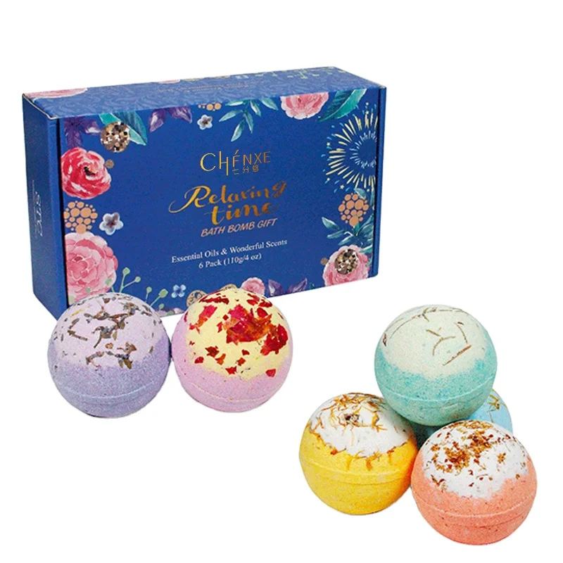 

Body care bath products Wholesale Private Label Hot Selling Gift Christmas Set Organic CBD Vegan Bath Bomb, Colorful