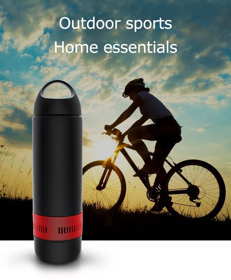 Outdoor sports waterproof stainless steel smart water bottle car wireless mini potable speaker - ANKUX.COM