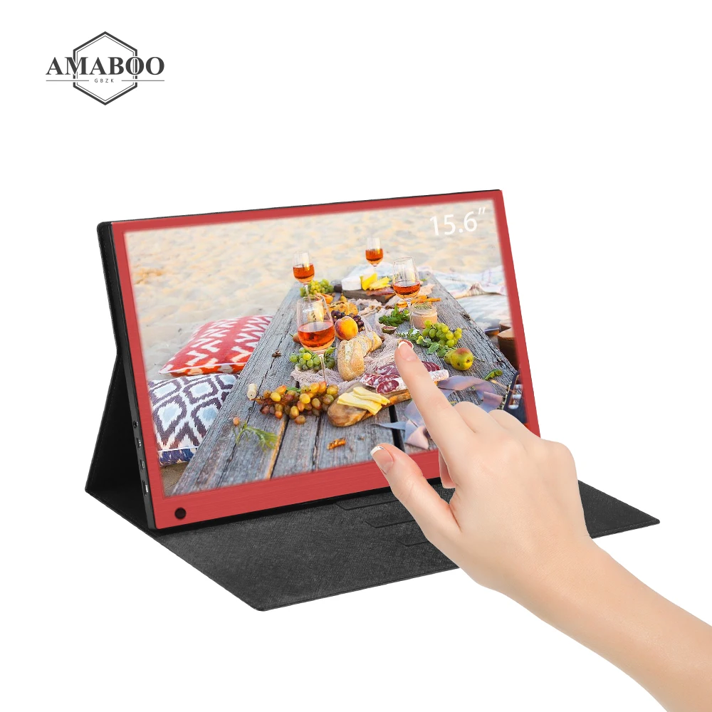 

Amaboo Touch Screen 15.6" type c usb Full HD Resolution battery portable lcd monitor with Stand