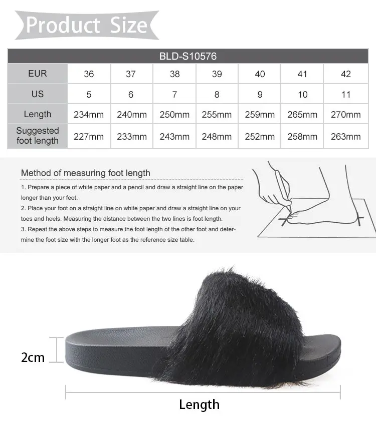 Size 40 black fur slide ( size 9)