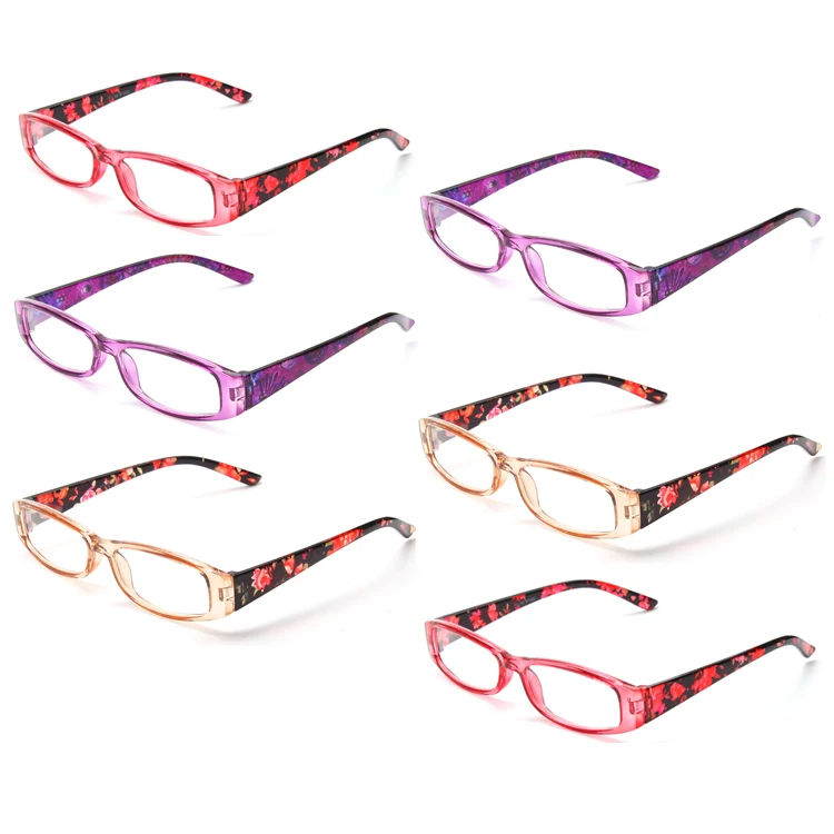 

Free Shipping Fashion Women PC Rectangle Full Frame Flower Printed Reading Glasses +1.0,+1.5,+2.0,+2.5,+3.0,+3.5
