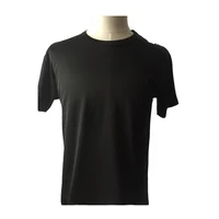 

Black 100%polyester t-shirt for custom print logo for mens women