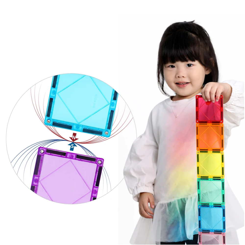 

Amazon New Arrival Magnetic Building Tile Blocks Magnetic Toys for kids, Colorful