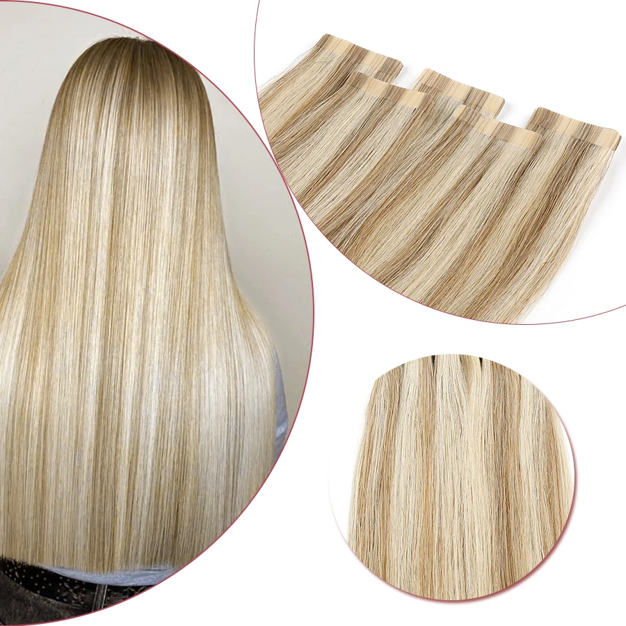 

Neitsi tape in Hair Extensions Balayage Tape in Extensions Straight Ombre Color For Woman Glue on Hair Extension