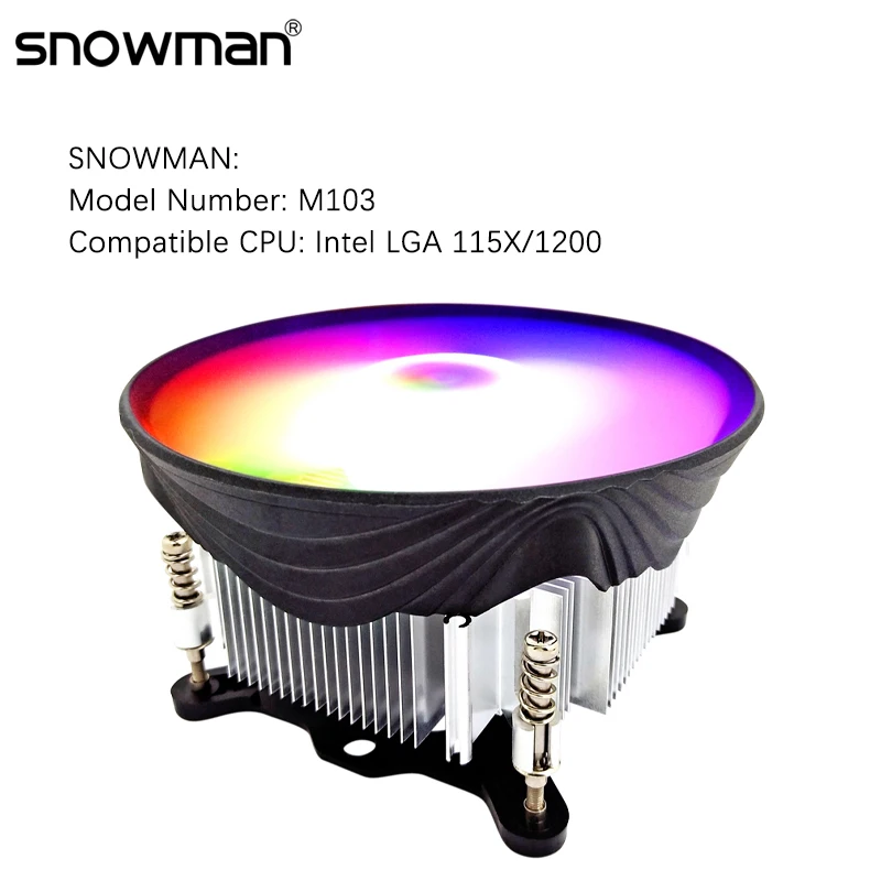 

SNOWMAN CPU Cooler 120mm Screw mounting Heat Sink for Intel LGA 12