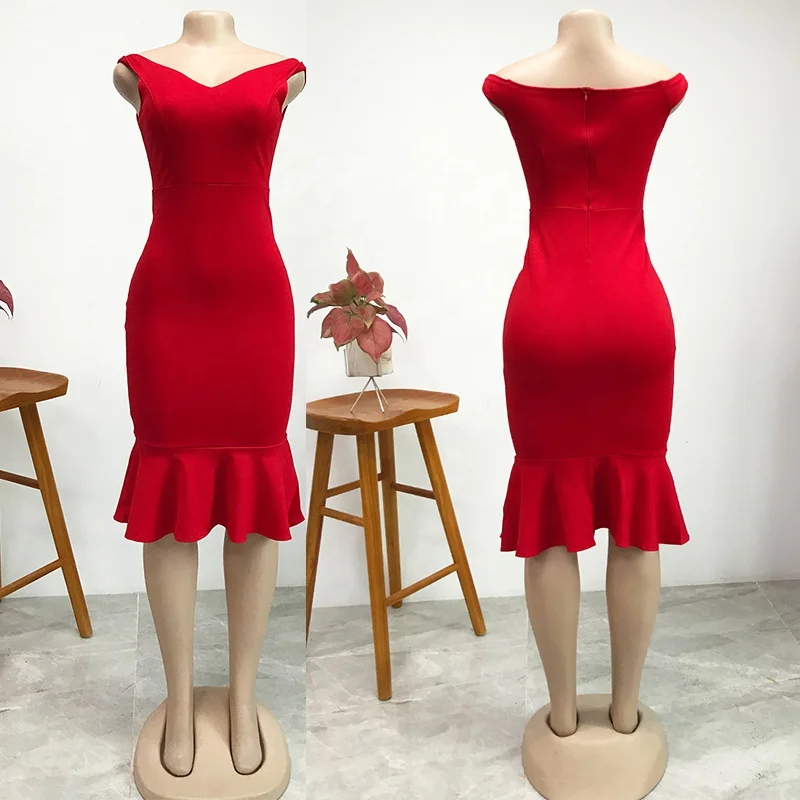 

Sexy slender Slim Sleeveless Ladies Dress Dinner Party Casual Dress Women Noble and Elegant