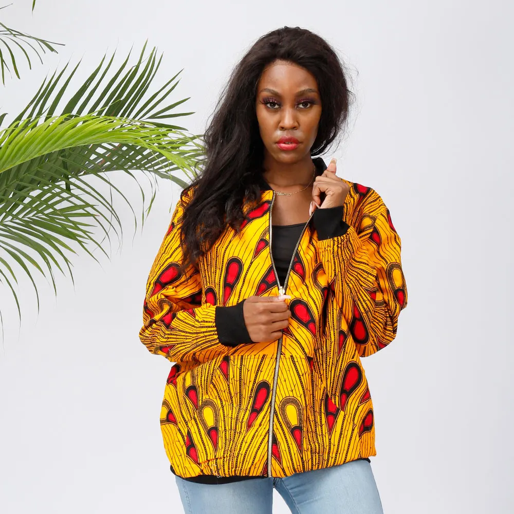 

Bright Color Batik Reversible Woman Jackets Fashion African Wax Print Jackets For Lady, Customized