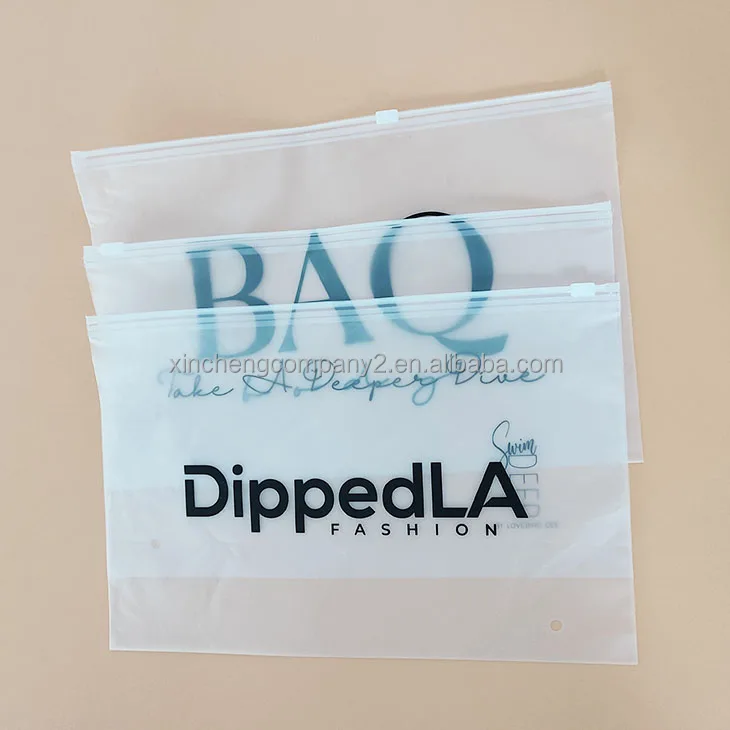 

Custom logo Biodegradable custom frosted zipper bags plastic zipper bag packaging