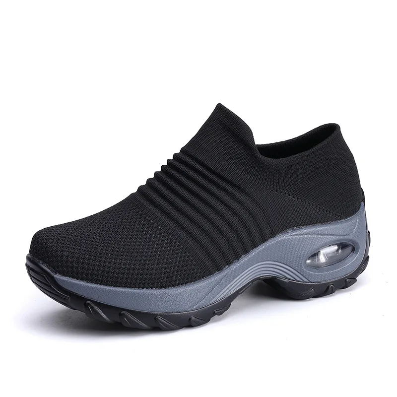 

Wholesale Amazon Hot Walking Sock Sneakers Mesh Slip On Comfortable Shoes- Lady Casual Shoes Women's Fashion Sneakers Women