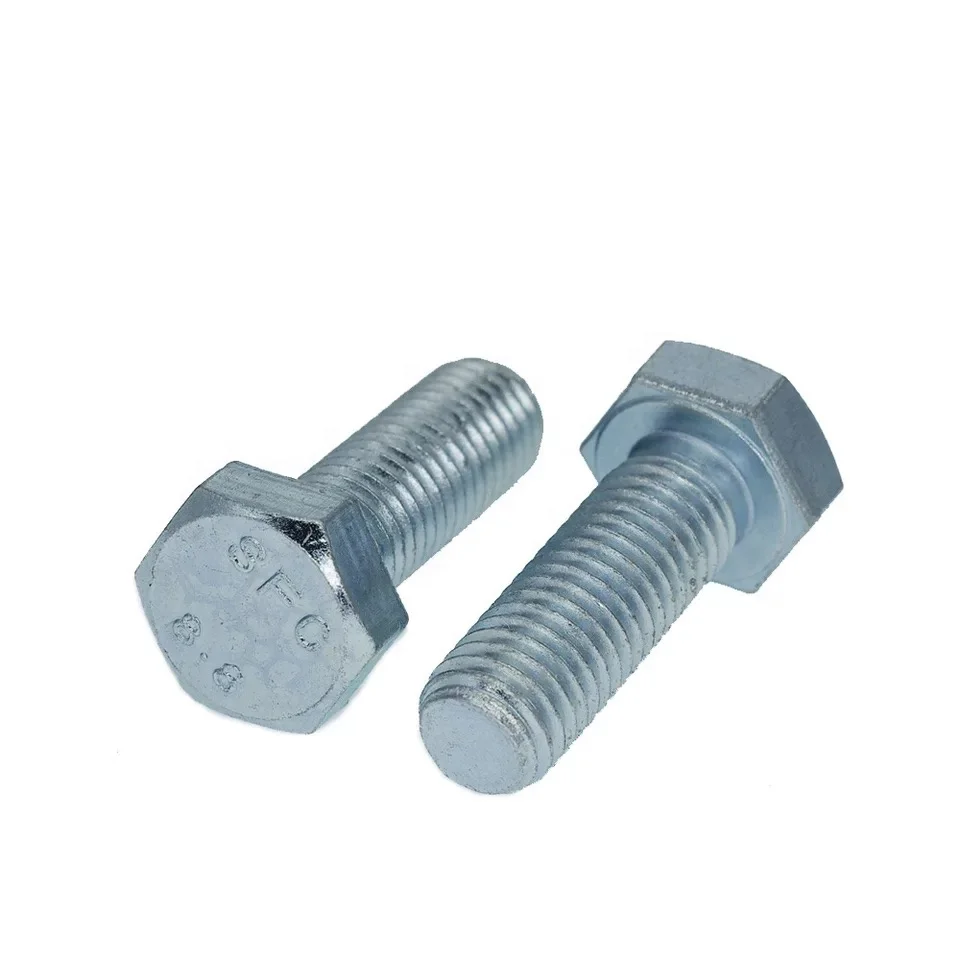 

blue white zinc Hex bolts carbon steel DIN933 hex head bolts