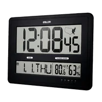 

Large Digital Wall Clock with Big Time Display with Temperature and Humidity Jumbo Clock Wall for Office Time Zone