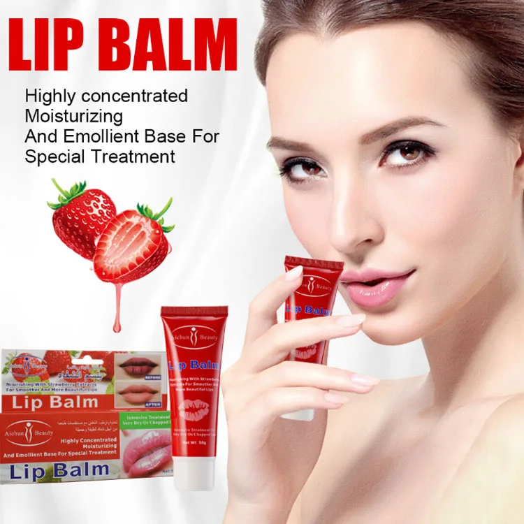 

China wholesal strawberry flavor highly concentrated moisturizing lip balm