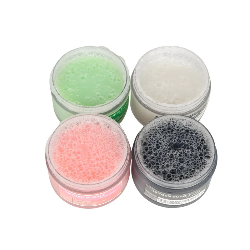

wholesale All sorts of color oxygen carbonated bubble clay mask, Black