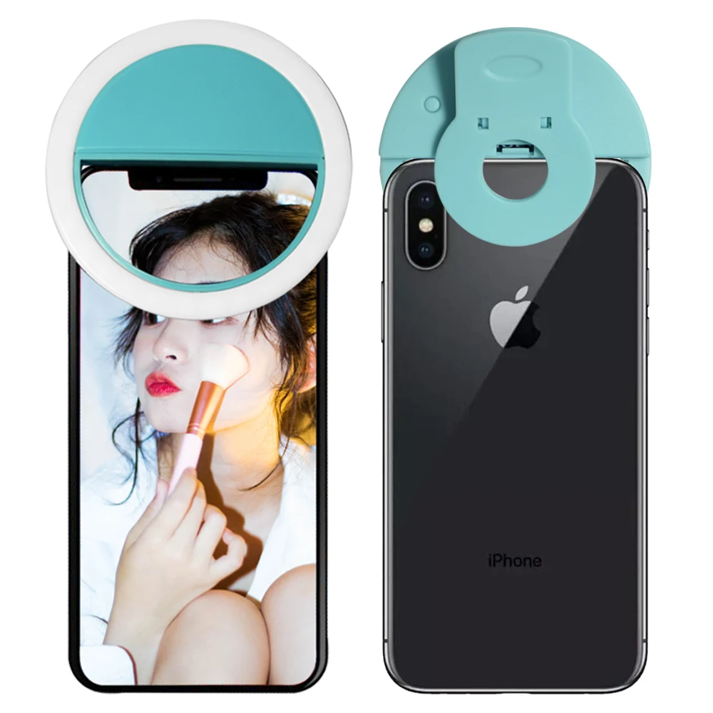 

iSHINE Mirror Makeup With Led Ring Light For Profeional Vanity High Ligh Lamp Portable 3 Color Ing