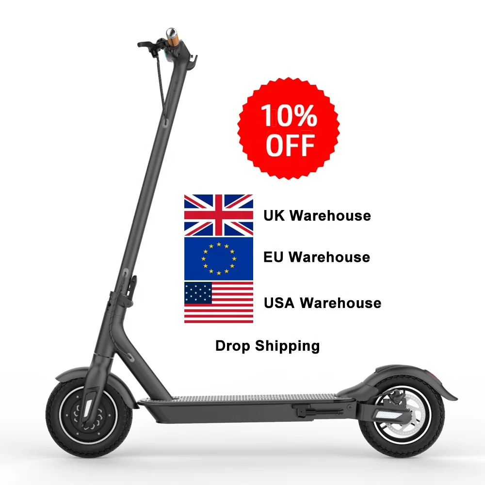 

USA eu europe warehouse cheap price 350W 36V 7.5Ah 10inch motor two wheels folding foldable kick e adult electric scooters