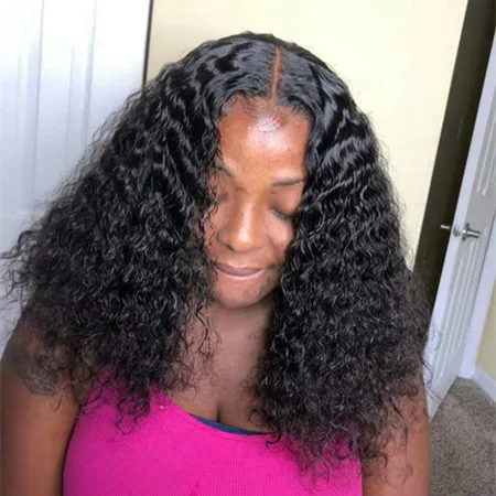 4x4 lace closure human hair curly lace closure wig