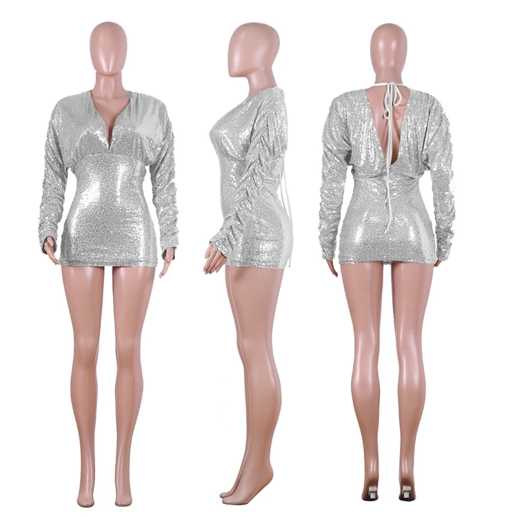 10AF295 أفضل بائع النادي الليلي حزب ارتداء الترتر السيدات ملابس النساء الساخن بيع مثير Bodycon اللباس