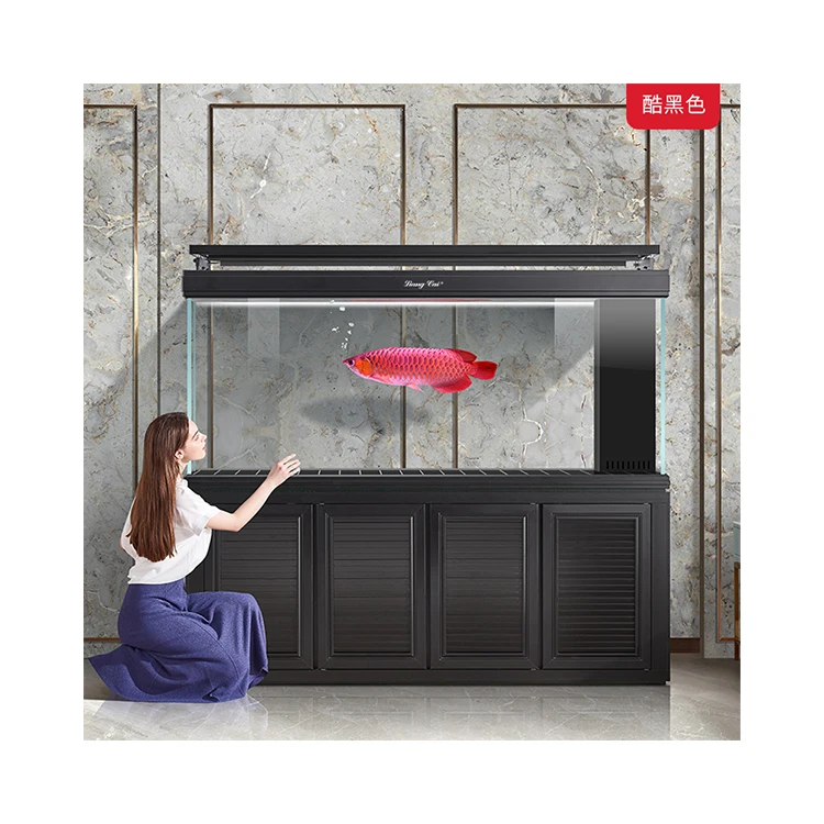 

Factory Price High Quality Aquarium Cabinet Transparent Glass Fish Tank Large Capacity Fish Tank, Picture color