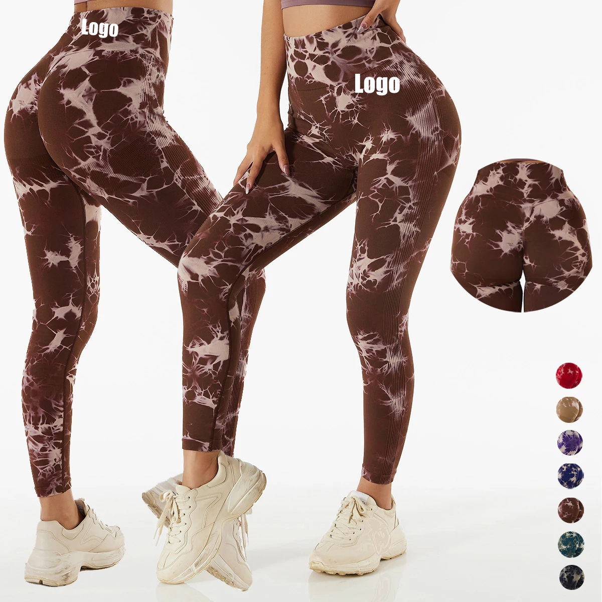 

High Waist Butt Lift Tie Dye Womens Workout Fitness camel toe sexy black girls in yoga pants ribbed Yoga set