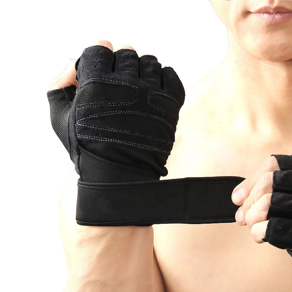 

Durable Factory Price Fitness Weight Lifting Gym Gloves, Black+red, black+grey