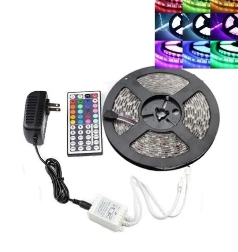 16.4 Ft SMD 3528 RGB 300 LED Color Changing Kit with Flexible Strip Light