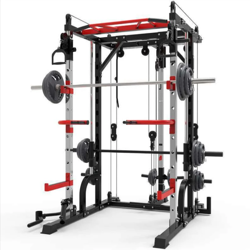 

Home Gym Equipment Multi Function Functional Station Smith Machine, Black