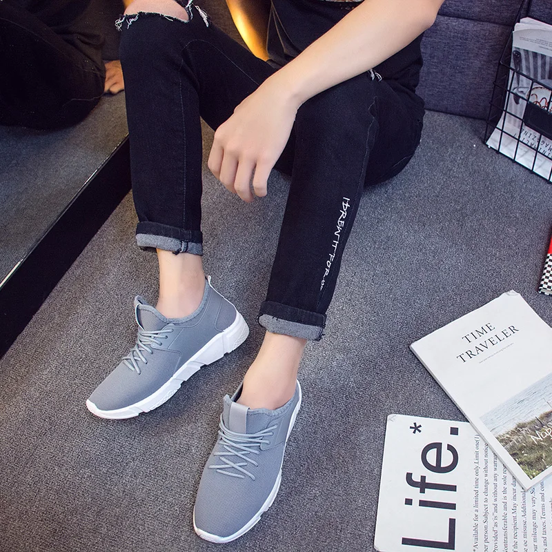 
Breathable Mesh Fabric Sneaker Couple Sport Hiking Athletic Shoes 