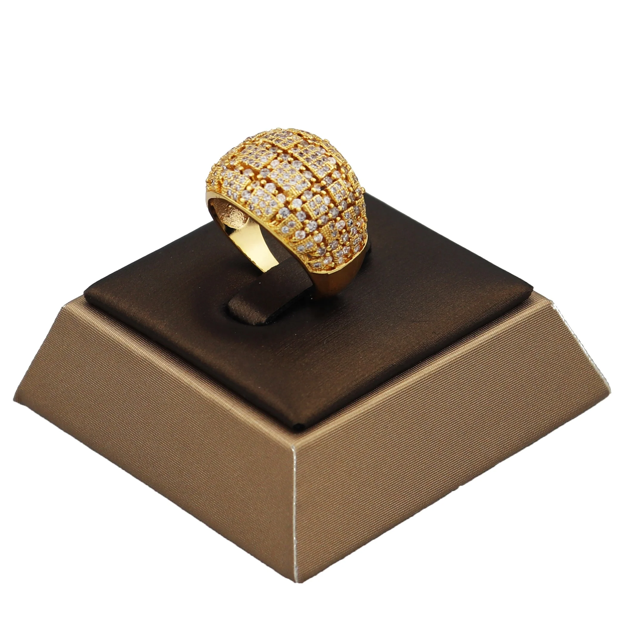 

Fashion high quality gift Curved surface rings brand jewelry women girl set Zircon plated 18k gold jewelry set