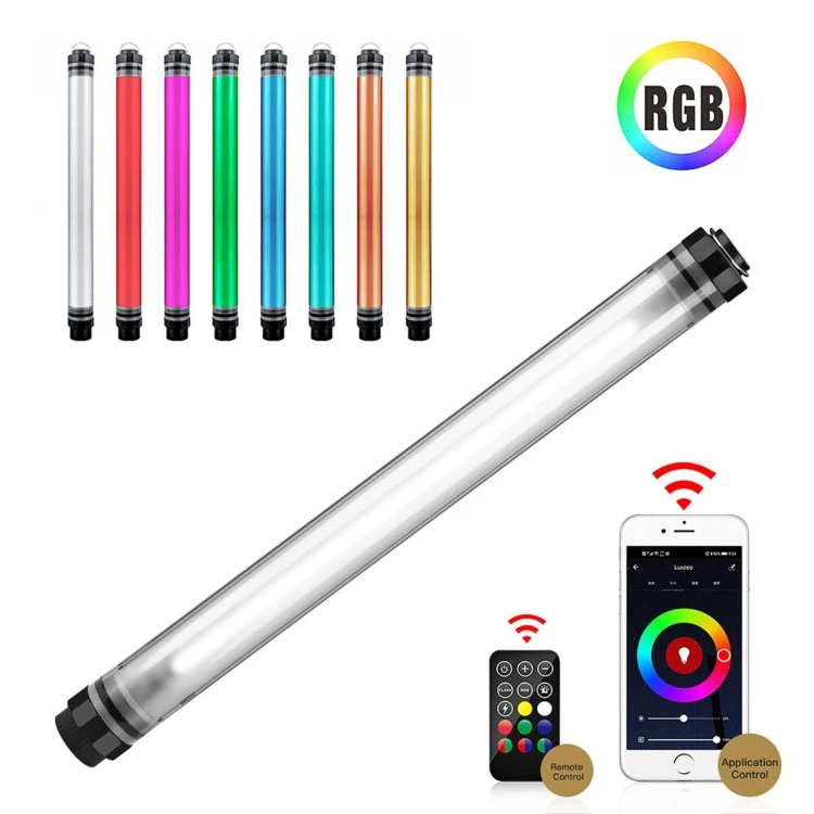 

Drop shipping LUXCeO P7RGB Pro Colorful Photo LED Stick Video Light Color Temperature Waterproof Handheld LED Fill Light