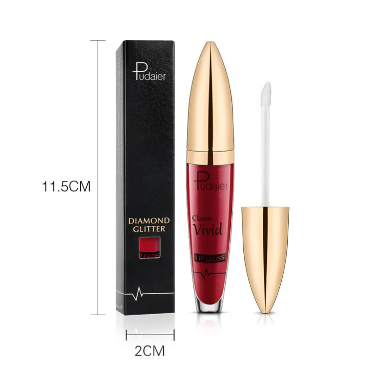 

Pudaier Glitter 18 color matte pearlescent diamond lip gloss