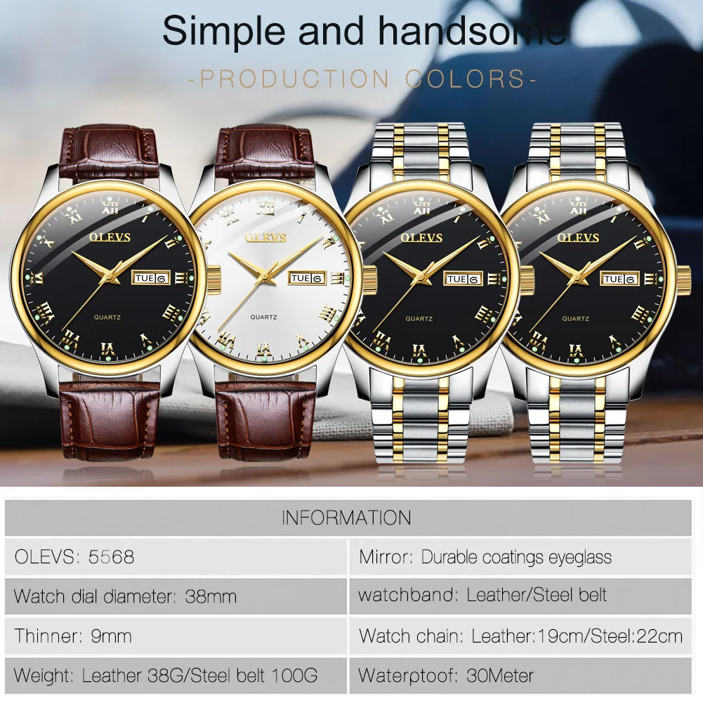 OLEVS Unisex Hand Watch Wrist | GoldYSofT Sale Online