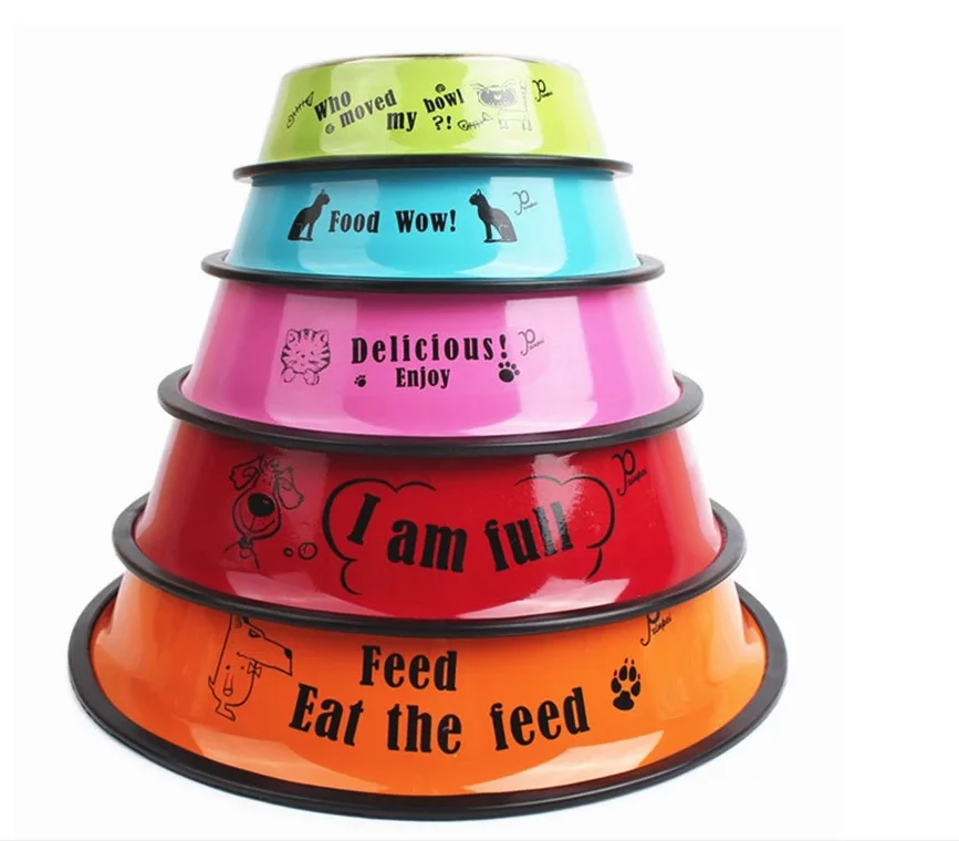 

Colorful Design Stainless Steel Collapsible Slow Feeder Pet Dog Cat Bowl, Nature color